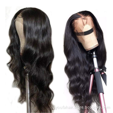 YOUFA Hair Wholesale wigs 100% human hair Lace front wig Medium Brown Lace Wigs Body Wave for black women support customized
